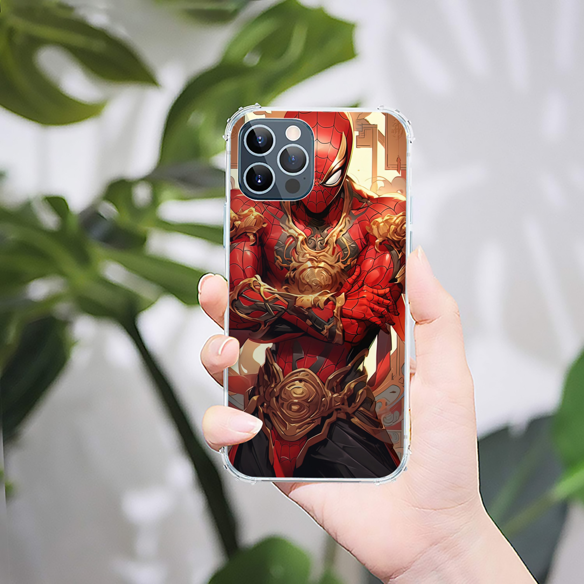 （画像用） Spider Man スパイダーマン 【iPhone 12シリーズ対応】透明スマホケース（クリアソフトケース）